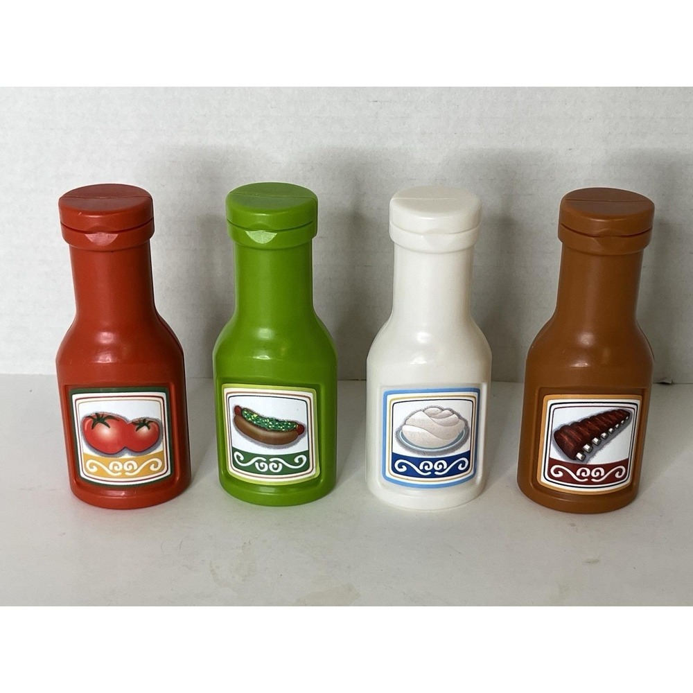 STEP2 kitchen Condiments Lot Replacement Ketchup Mayo Relish BBQ